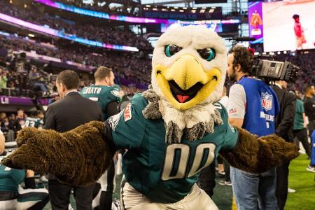 Auch das Weißkopfseeadler-Maskottchen Swoop freute sich auf die spannendste Sportnacht des Jahres.