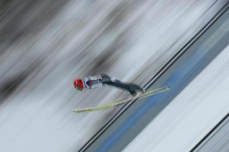 Kombinierer mit guten Trainingssprüngen in Pyeongchang Kombinierer mit guten Trainingssprüngen in Pyeongchang
