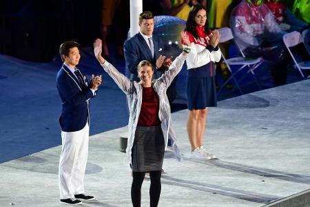 Heidemann trägt Olympische Fackel Heidemann trägt Olympische Fackel