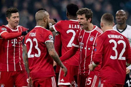 5:0 gegen Besiktas: Bayern dank Müller und Lewandowski klar auf Viertelfinal-Kurs