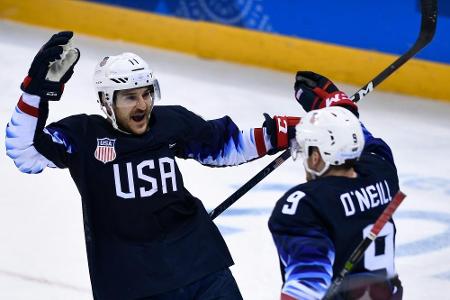 Eishockey: USA stürmen ins Viertelfinale - Norwegen siegt in der Overtime