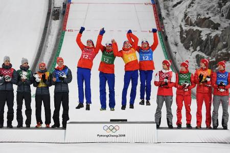 Geschlagen wird das DSV-Team nur von den Norwegern, die sich mit deutlichem Vorsprung Gold sichern.