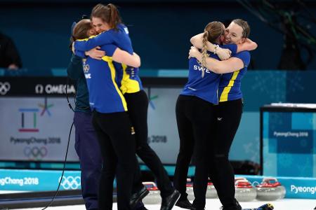 Nach dieser Leistung gibt es keinen Zweifel: Die Schwedinnen Sofia Mabergs, Agnes Knochenhauer, Sara McManus und Anna Hassel...