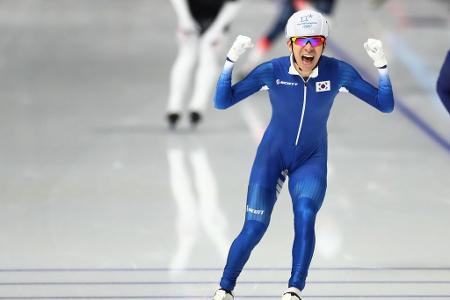 Der Lokalmatador brachte die Eishalle zum Beben. Nach Silber in der Teamverfolgung feiert Lee seine erste Goldmedaille bei d...