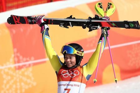 Die Schwedin Frida Hansdotter hat Gold im Slalom gewonnen und Topfavoritin Mikaela Shiffrin entthront. Die 32-Jährige fuhr v...