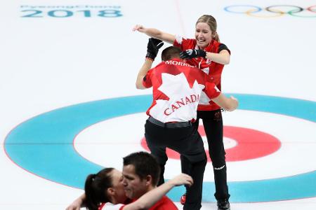 Bei der olympischen Premiere des Mixed-Doubles-Wettbewerbs haben Kanadas Curler triumphiert. Kaitlyn Lawes/John Morris setzt...