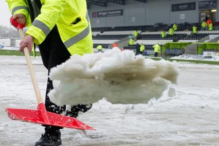 Trotz Schneefall: Spiel in Darmstadt soll stattfinden