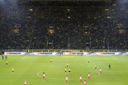 Gelbe Wand mit Lücken: Die Bilder des Fan-Boykotts