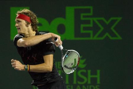 Alexander Zverev im Miami-Halbfinale - Isner im Endspiel Alexander Zverev im Miami-Halbfinale - Isner im Endspiel