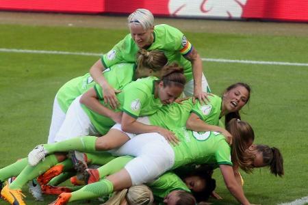 Champions League: Wolfsburgerinnen mit einem Bein im Halbfinale