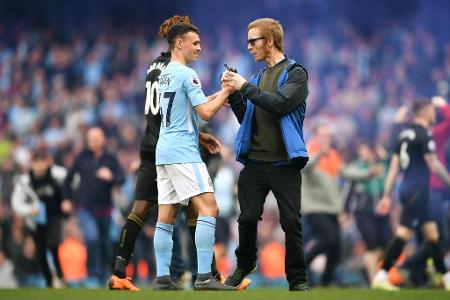 Torschütze Phil Foden und Co. mussten für Fotos herhalten