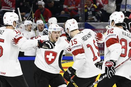 Eishockey: Schweiz hält Viertelfinalkurs - Weißrussland bleibt punktlos Eishockey: Schweiz hält Viertelfinalkurs - Weißrussland bleibt punktlos
