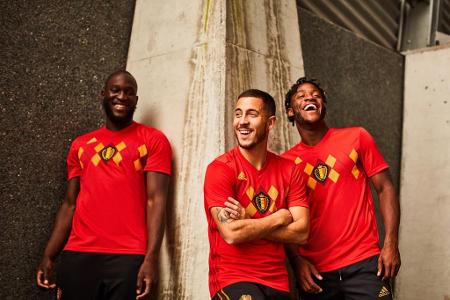 Etwas gewöhnungsbedürftig ist das Trikot Belgiens für die WM in Russland.