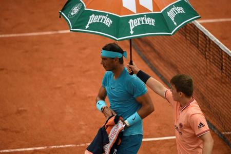 French Open: Nadal-Match wegen Regens unterbrochen