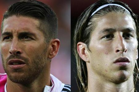 Ob lange Mähne oder kurze Tolle, der Blick von Sergio Ramos ist derselbe.