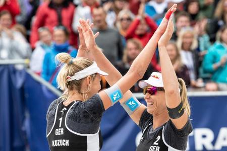 Beachvolleyball: Borger/Kozuch gewinnen deutsches Duell um Platz drei Beachvolleyball: Borger/Kozuch gewinnen deutsches Duell um Platz drei