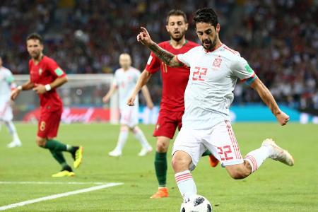 <p>Isco war beim Remis gegen Portugal einer der besten Spanier. Zum einen strahlte er selbst viel Torgefahr aus, zum anderen...