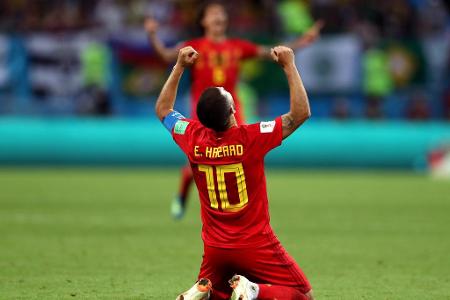 Hazard gehörte eindeutig zu den Superstars dieser WM. Der Belgier traf dreimal, bereitete zwei Buden vor und spielte die geg...