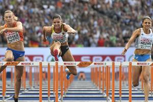 Dutkiewicz, Roleder und Lobe nach Klasseleistungen im Hürden-Finale