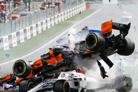 Spa-Crash: Über fünf Tonnen wirkten auf Halo von Leclerc Spa-Crash: Über fünf Tonnen wirkten auf Halo von Leclerc