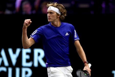 Alexander Zverev gewinnt erstes Match beim Laver Cup Alexander Zverev gewinnt erstes Match beim Laver Cup