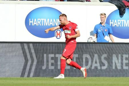 1:0 gegen Aue: Heidenheim klopft oben an