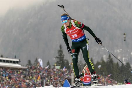 Biathlon: Deutsche Mixed-Staffel ohne Chance