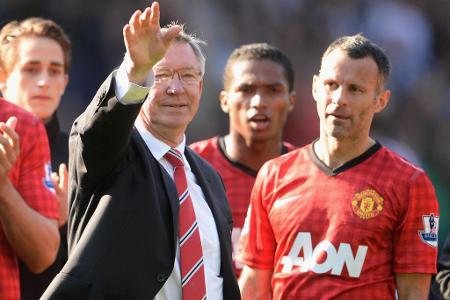 Zwei große Manchester-Legenden: Unter Trainer Sir Alex Ferguson begann die Karriere von Ryan Giggs. Gemeinsam mit dem Schott...