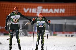 Deutsche Kombinierer verpassen Teamsprint-Sieg knapp