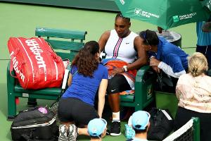 Serena Williams muss in Indian Wells aufgeben