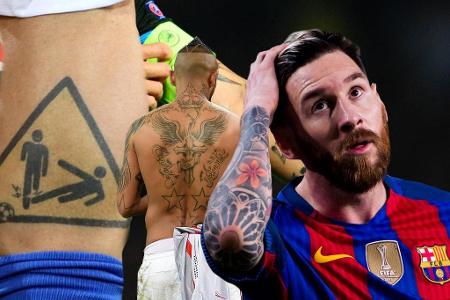 Kuriose Tattoos gehören mittlerweile zum Fußball, so wie der Ball und zwei Tore. Wir präsentieren eine Auswahl der auffällig... Kuriose Tattoos gehören mittlerweile zum Fußball, so wie der Ball und zwei Tore. Wir präsentieren eine Auswahl der auffällig...