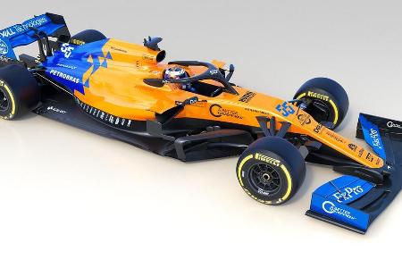 Im britischen Woking stellt McLaren seinen neuen Boliden für 2019 vor. Der MCL34 kommt mit gewohnt orangener Farbgebung daher.