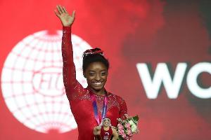 Das Gesicht der Kunstturn-WM in Doha: Simone Biles (USA)
