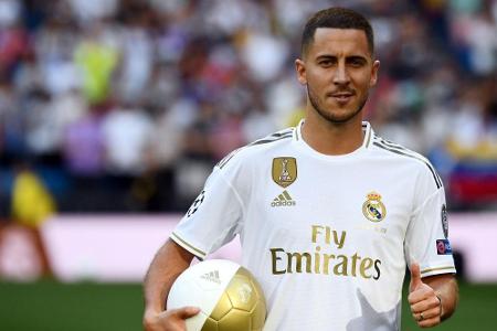 Reals Königstransfer Hazard vor 50.000 Fans in Madrid präsentiert