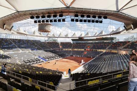 Erste Umbaustufe: Neues Membran-Dach am Rothenbaum eingeweiht Erste Umbaustufe: Neues Membran-Dach am Rothenbaum eingeweiht