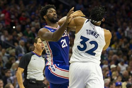 NBA: Allstars Embiid und Towns zwei Spiele gesperrt