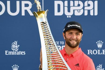 Sieg in Dubai: Rekord-Zahltag für Golfer Rahm Sieg in Dubai: Rekord-Zahltag für Golfer Rahm