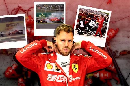 Die Saison 2019 läuft für Ferrari-Star Sebastian Vettel alles andere als nach Plan. Eigene Fehler und Fehler des Teams, die ...