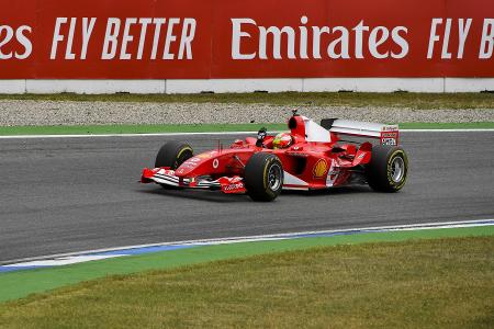 Mick Schumacher im Weltmeister-Ferrari F2004