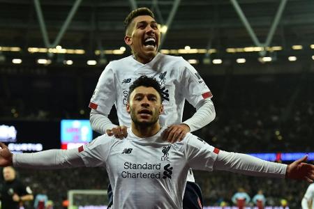Sieg in West Ham: Liverpool knackt 70-Punkte-Marke