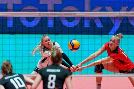 Volleyballerinnen nach Sieg gegen Belgien auf Halbfinal-Kurs