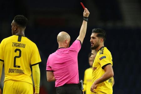 Nach Platzverweis in Paris: Dortmunds Can zwei Spiele gesperrt