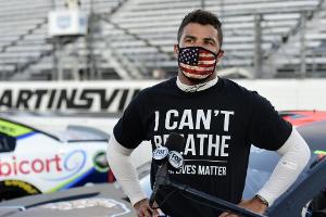 Strick in der Box von schwarzem NASCAR-Fahrer Wallace gefunden