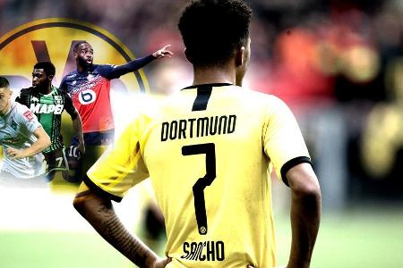 Die Gerüchte um einen Wechsel von Jadon Sancho zu Manchester United reißen nicht ab. Der BVB beschäftigt sich längst mit mög...