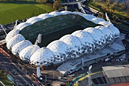 Die Fassade ist der Hingucker im Melbourne Rectangular Stadium. Die moderne Arena wurde 2010 eröffnet und besticht durch ihr...