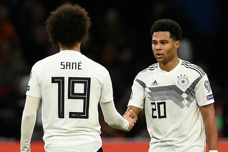 SID-Umfrage: Gnabry und Sane die Länderspiel-Hoffnungsträger