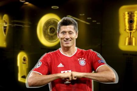 Star-Stürmer Robert Lewandowski vom FC Bayern München spielt das erfolgreichste Jahre seiner Karriere. 14 Titel und persönli...
