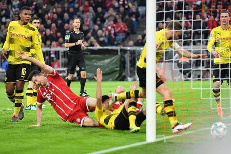 Was für ein Schützenfest! Beim 6:0 gegen den BVB trifft Lewandowski gleich dreifach. Dortmund hat im Topspiel nicht den Hauc...