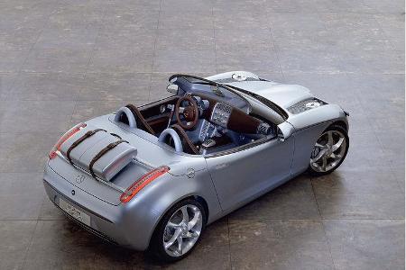 ... einen nur 3,70 Meter langen SLA-Roadster als Studie.