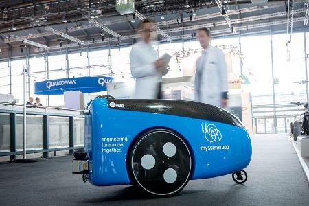 Thyssenkrupp Elevator und TeleRetail Transportkapsel